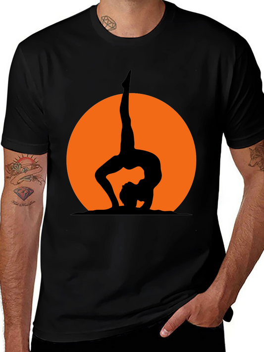 Yoga Silhouette Graphic Tee - Black