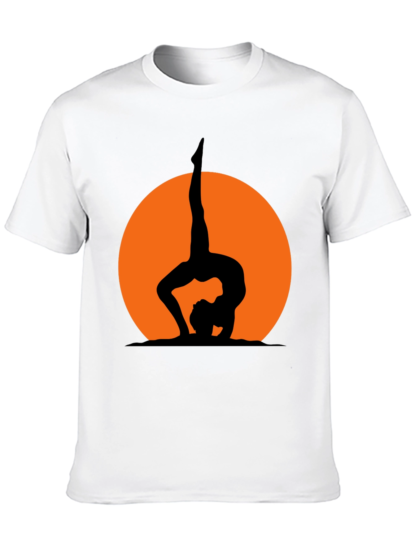 Yoga Silhouette Graphic Tee - Black