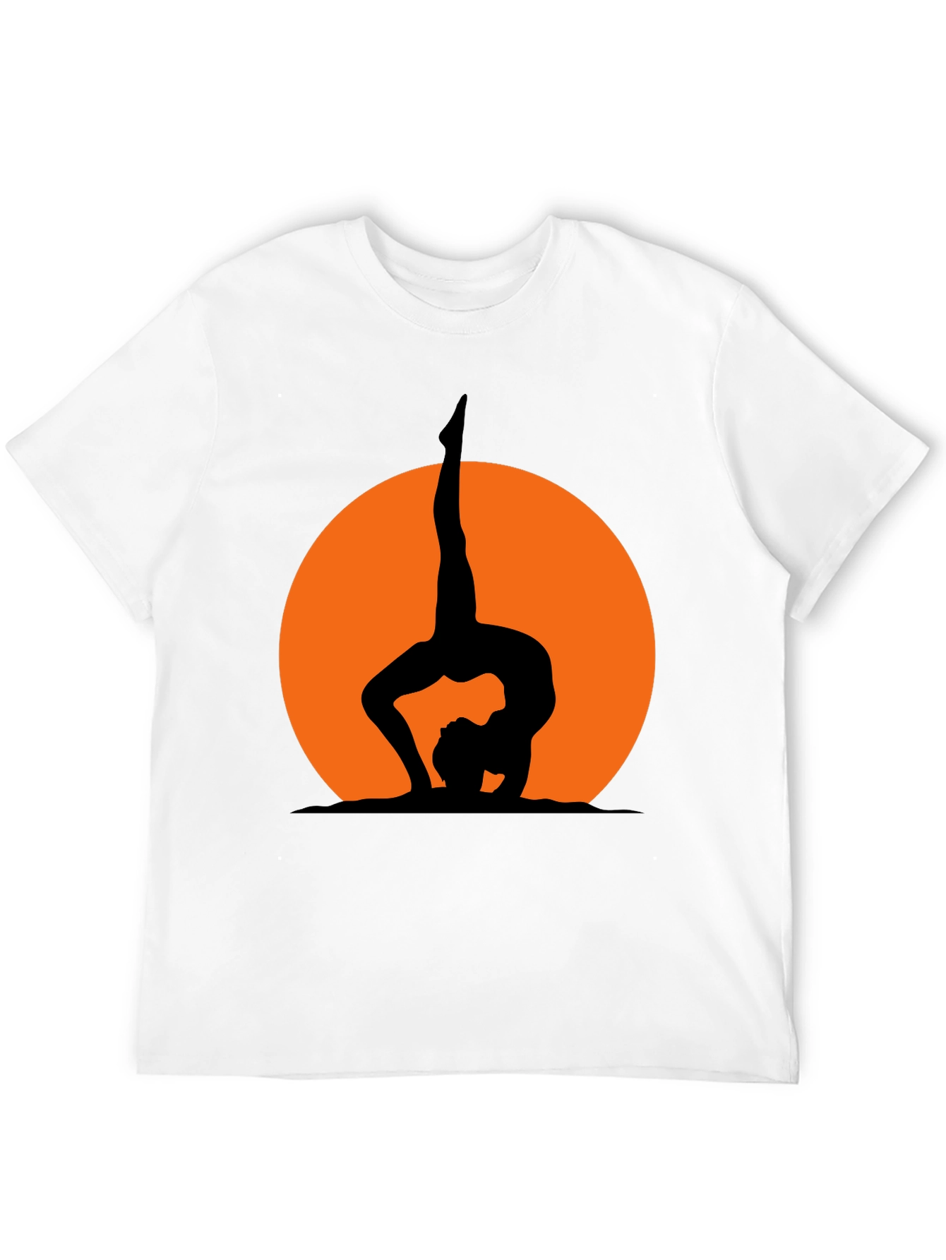Yoga Silhouette Graphic Tee - Black