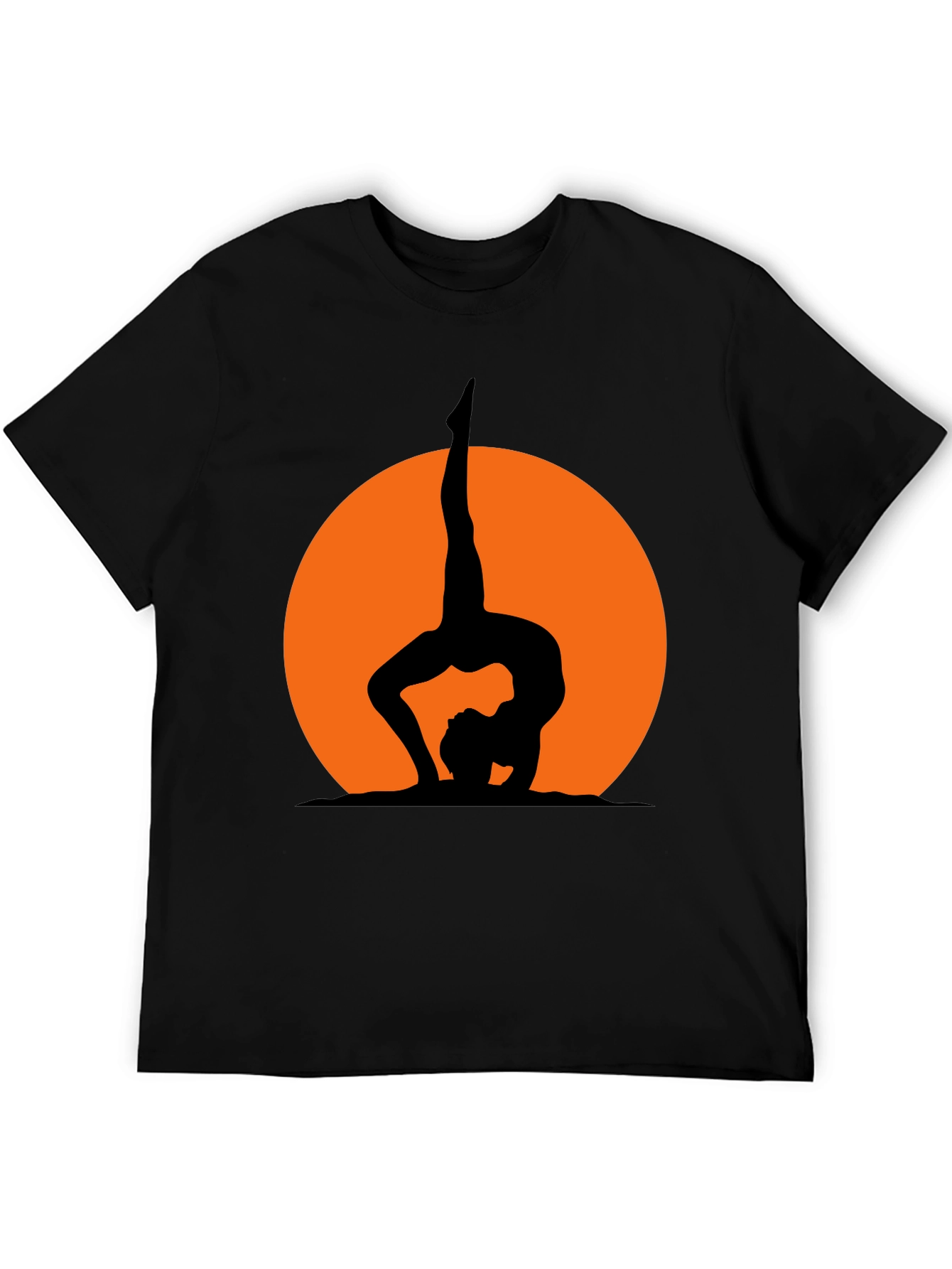 Yoga Silhouette Graphic Tee - Black