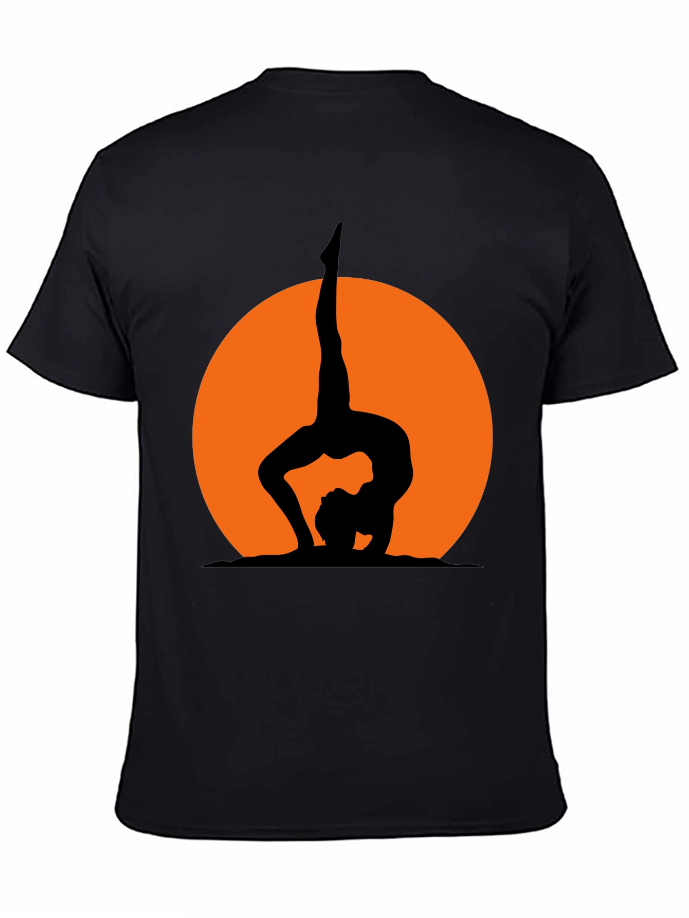 Yoga Silhouette Graphic Tee - Black
