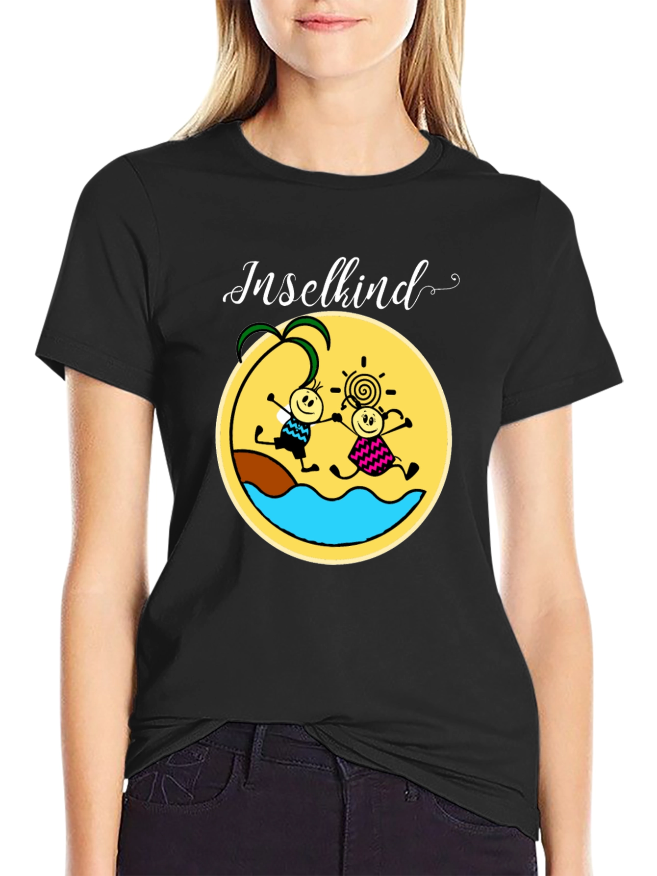 Inselkind Graphic Tee - Black Cotton T-Shirt