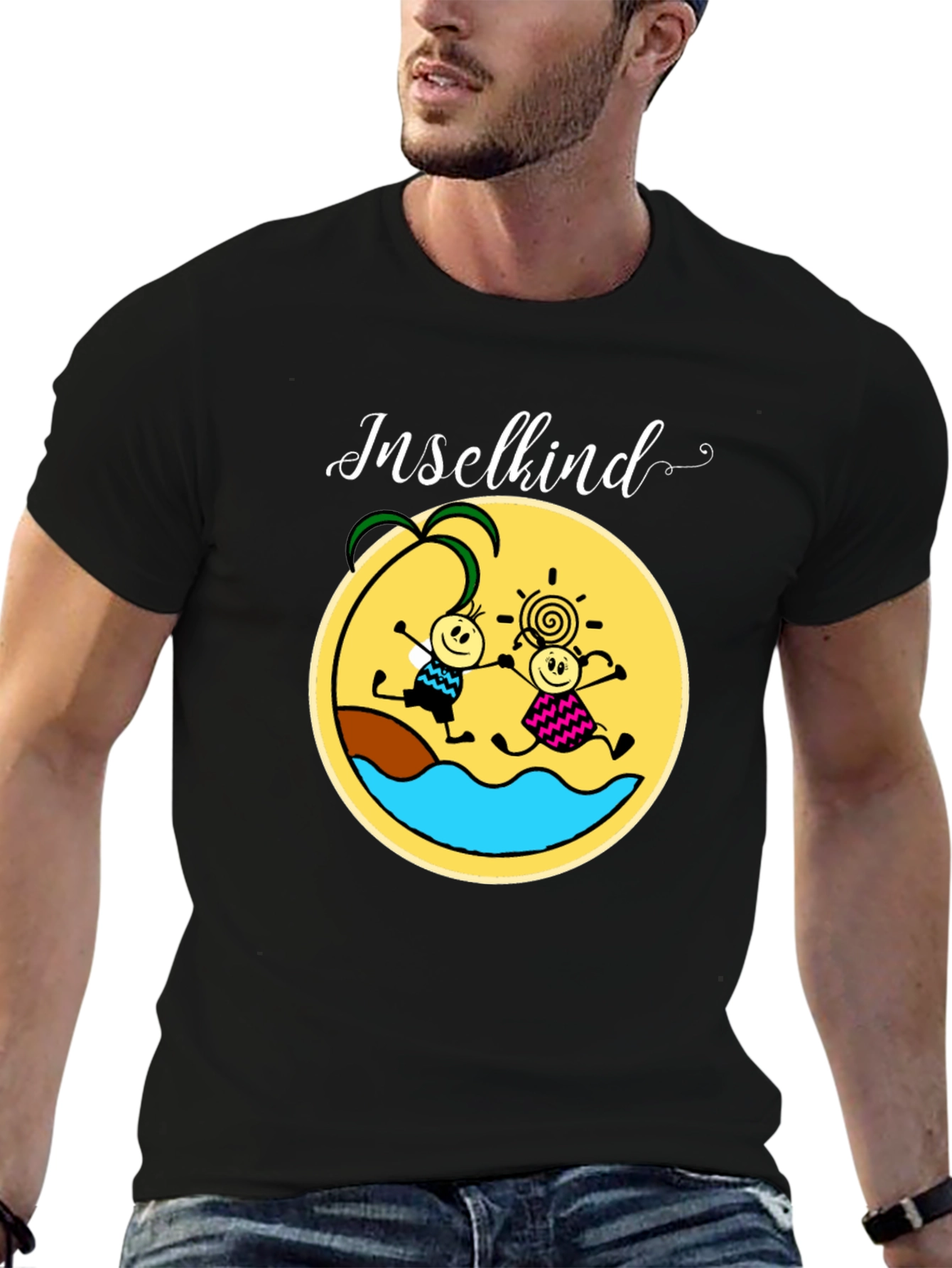 Inselkind Graphic Tee - Black Cotton T-Shirt