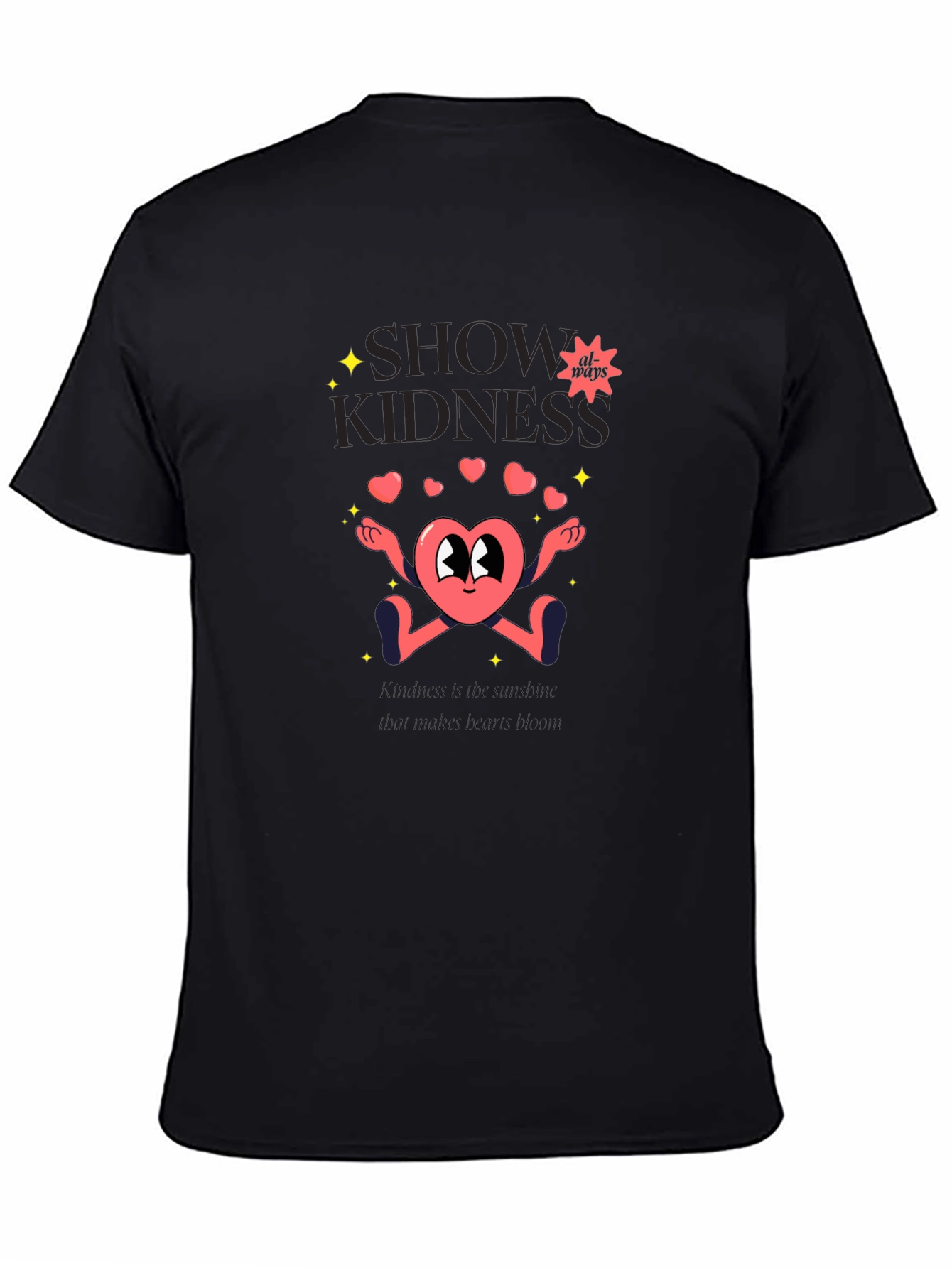 Show Kindness Tee - Heart Cartoon Design