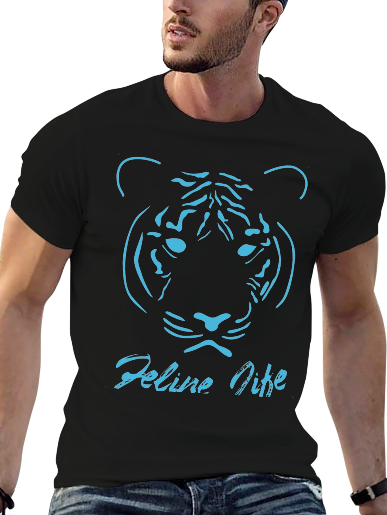 Feline Vibe Tee - Tiger Graphic T-Shirt