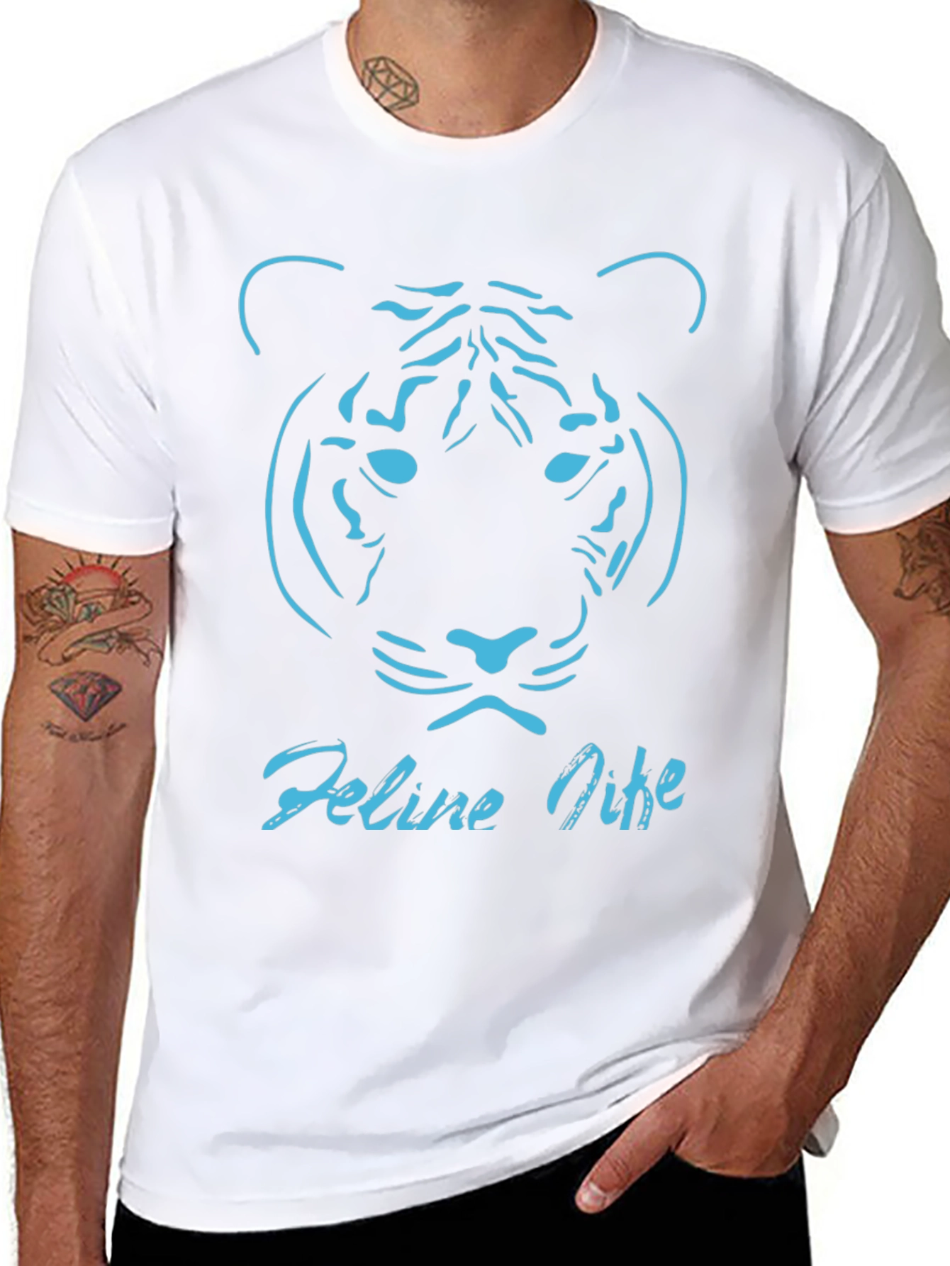 Feline Vibe Tee - Tiger Graphic T-Shirt
