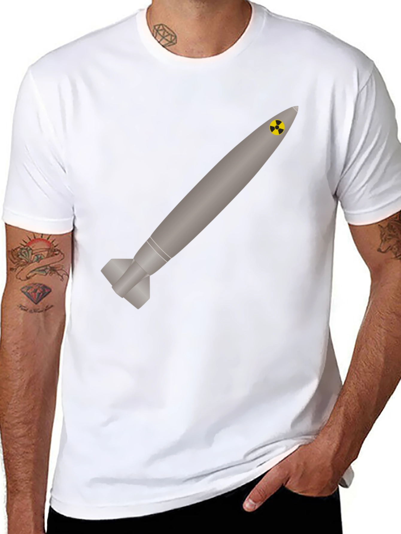 Nuclear Missile Graphic Tee - Black
