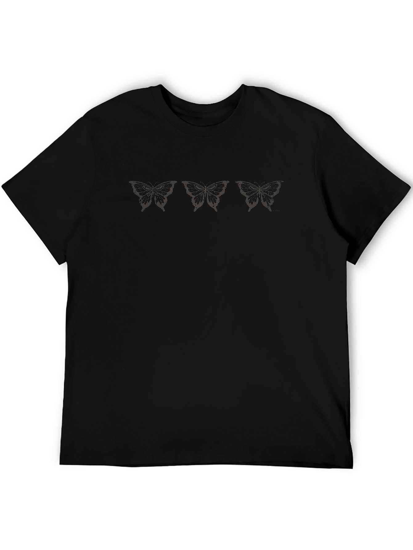 Butterfly Graphic Tee - Casual Black T-Shirt
