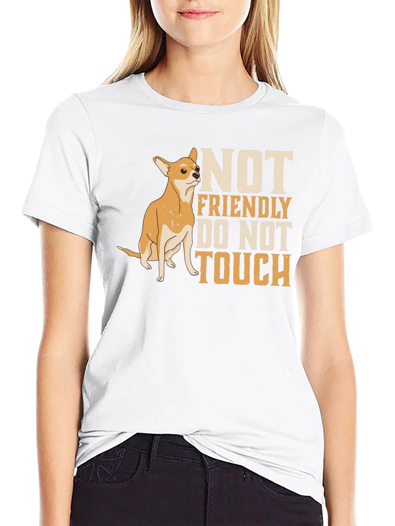 Not Friendly Chihuahua Graphic Tee