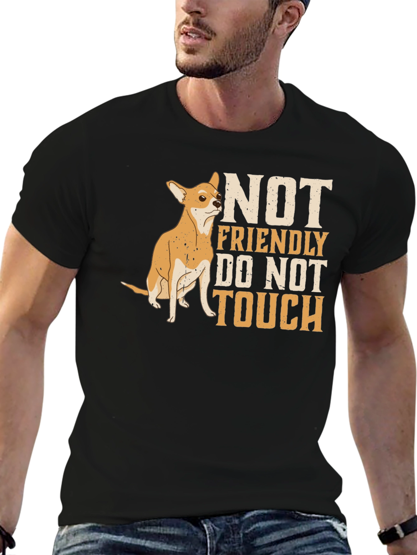 Not Friendly Chihuahua Graphic Tee