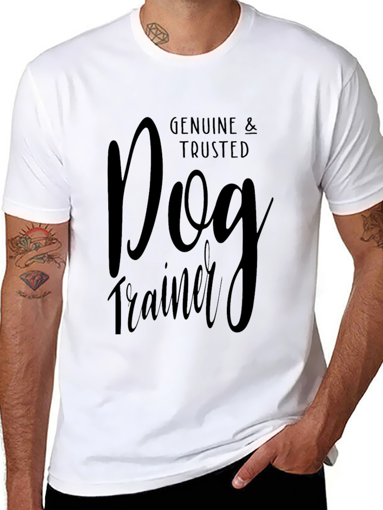 Genuine & Trusted Dog Trainer T-Shirt - Black