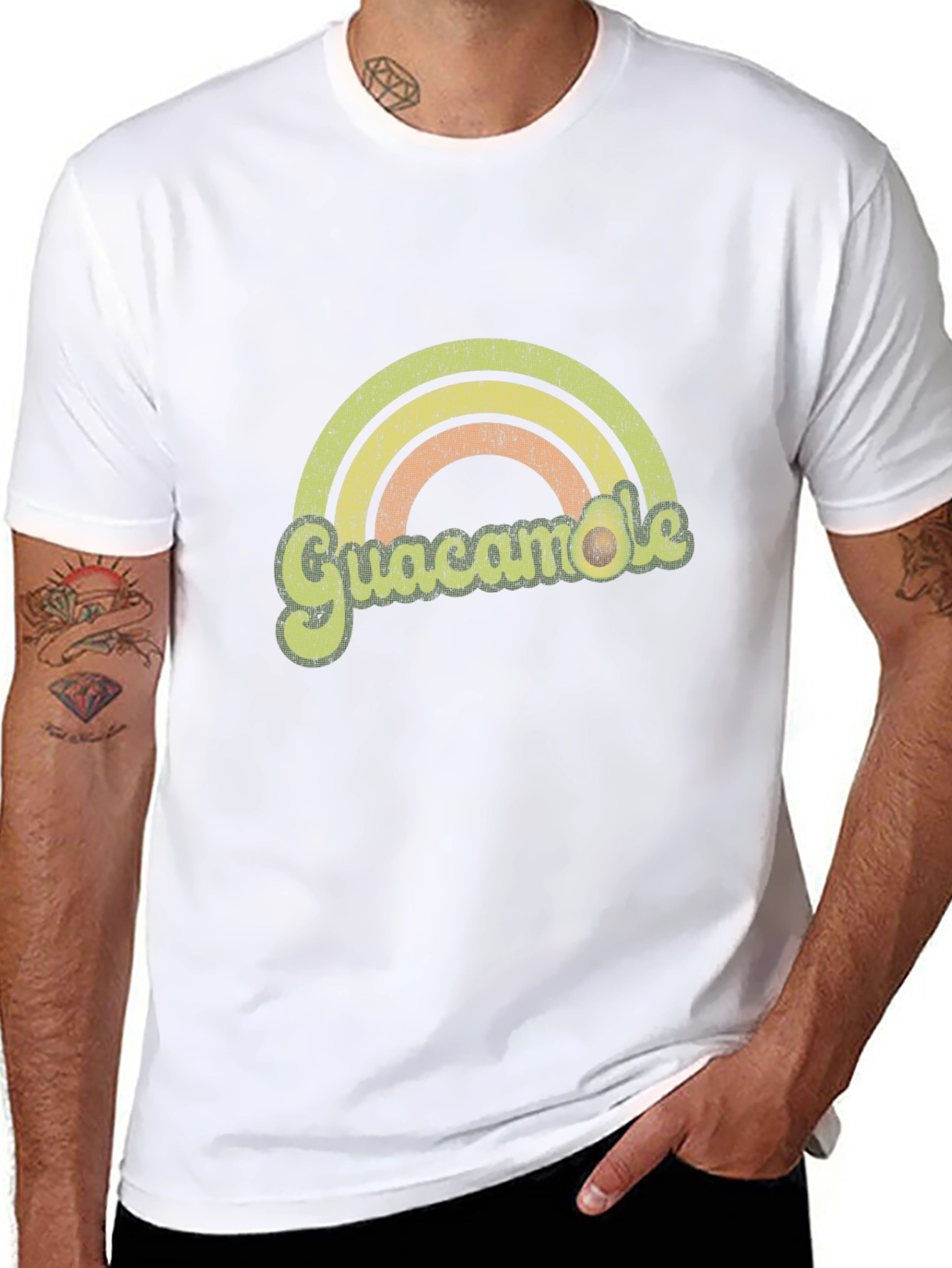 Retro Guacamole Rainbow T-Shirt