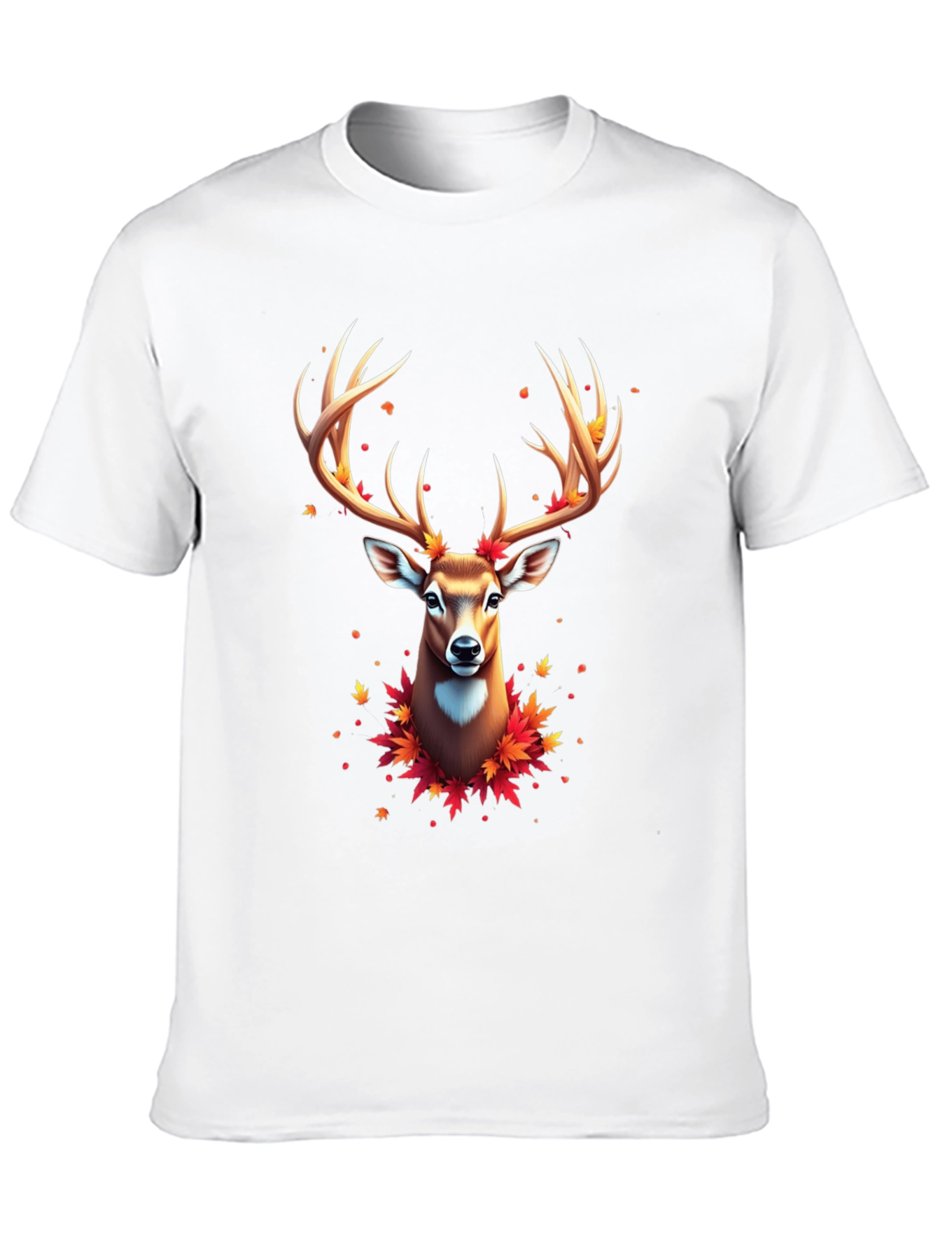 Fall Deer Graphic Tee - Mens Black T-Shirt