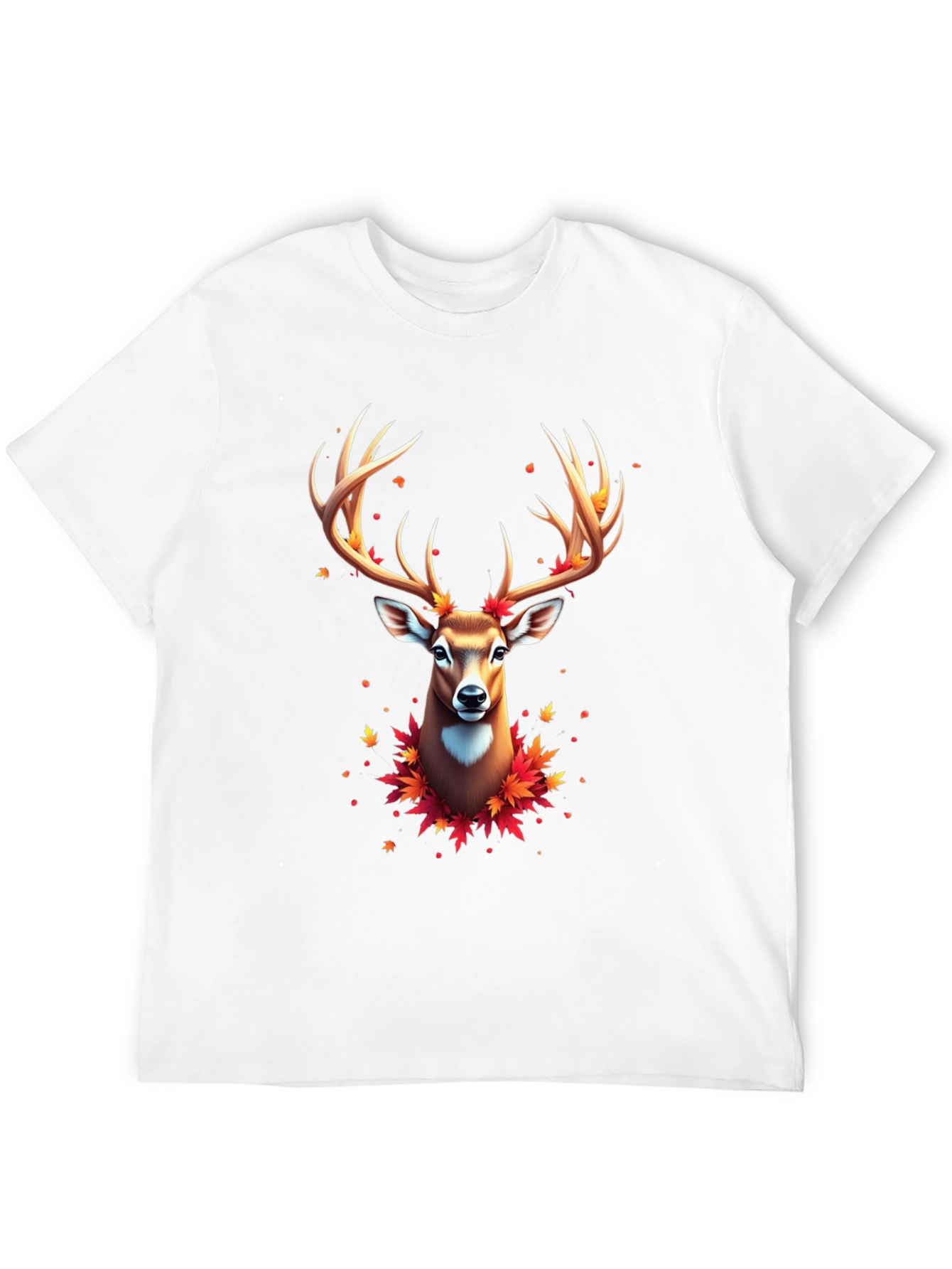 Fall Deer Graphic Tee - Mens Black T-Shirt