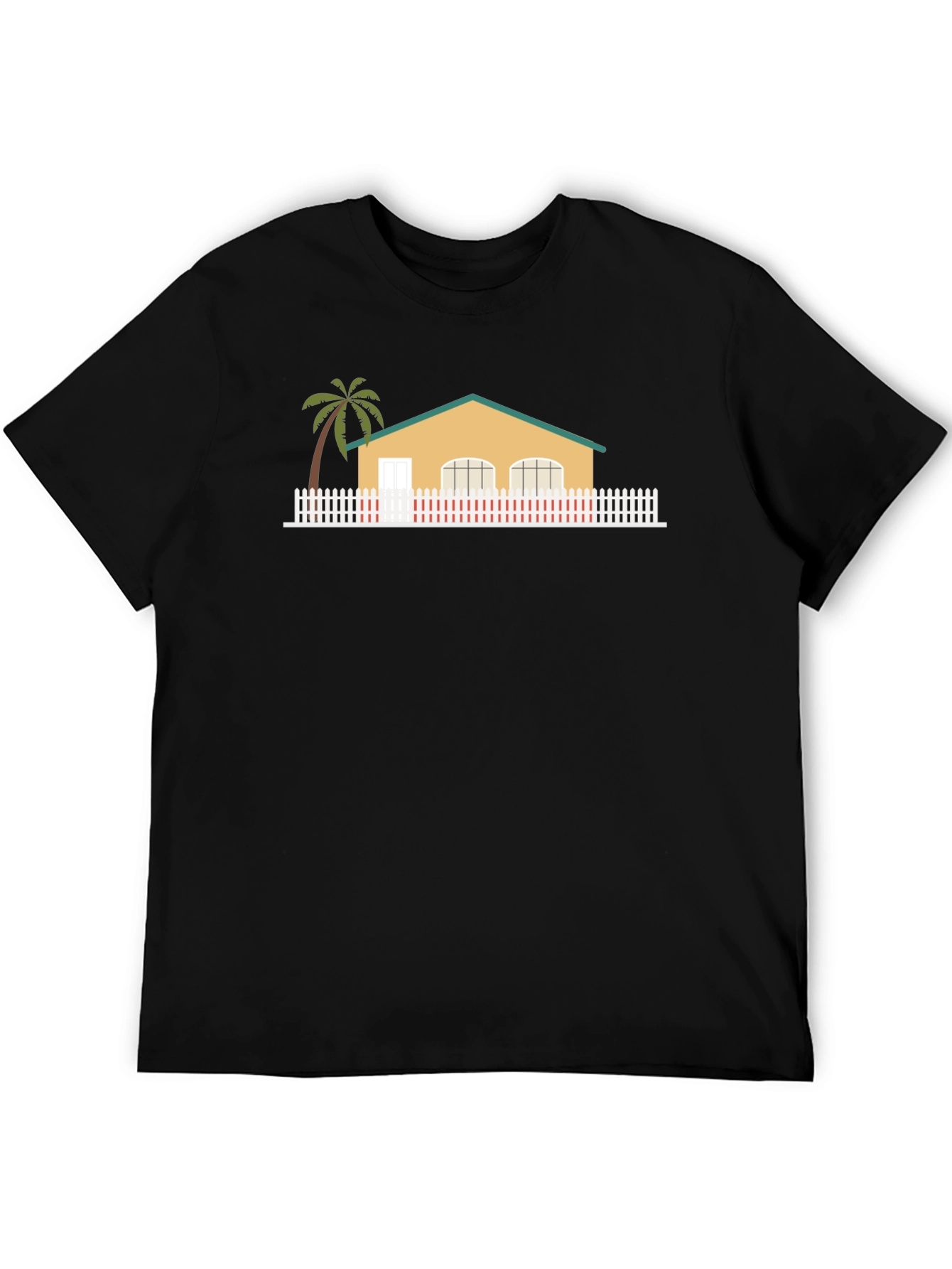 House with Palm Tree Graphic T-Shirt