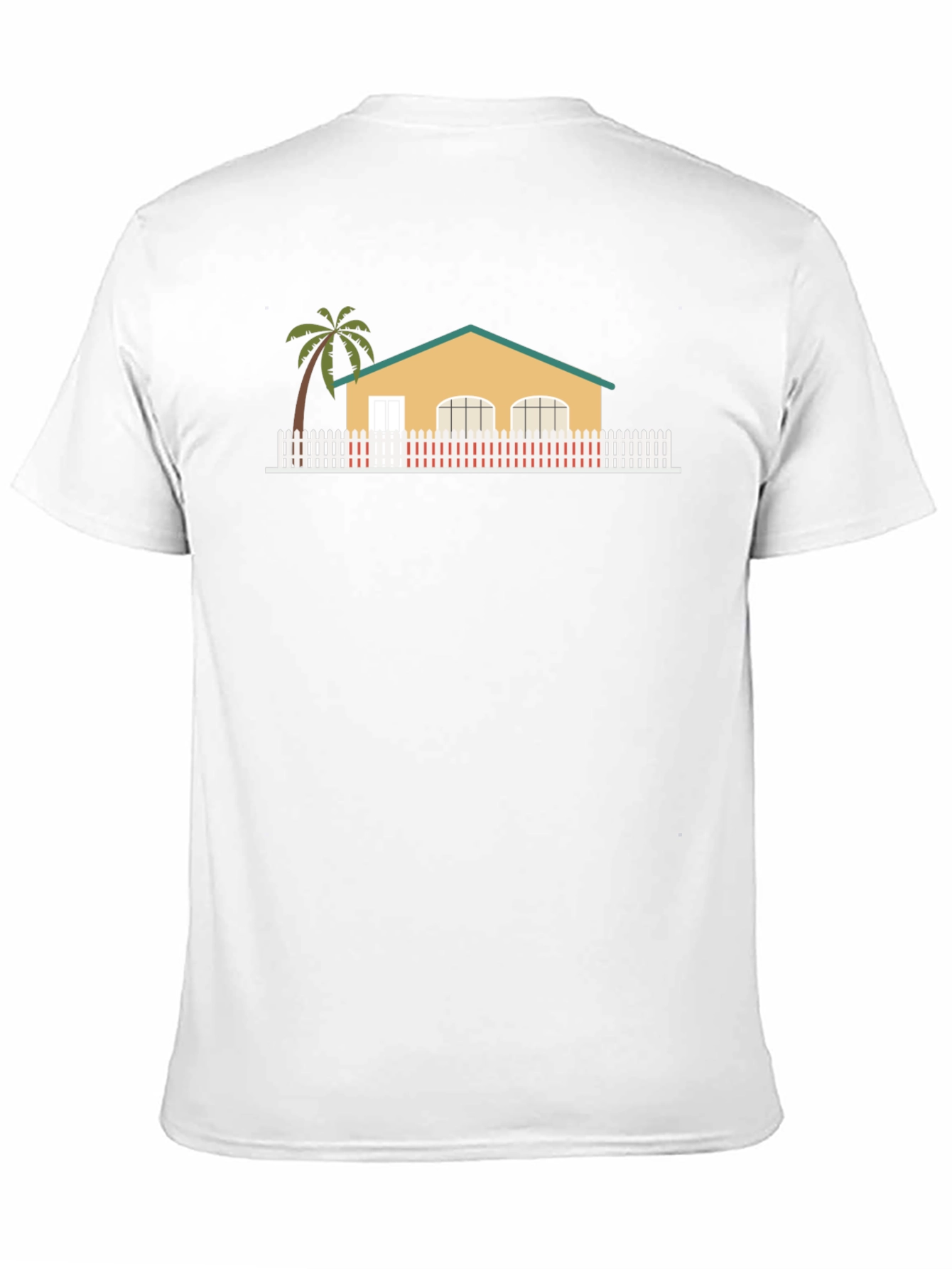 House with Palm Tree Graphic T-Shirt