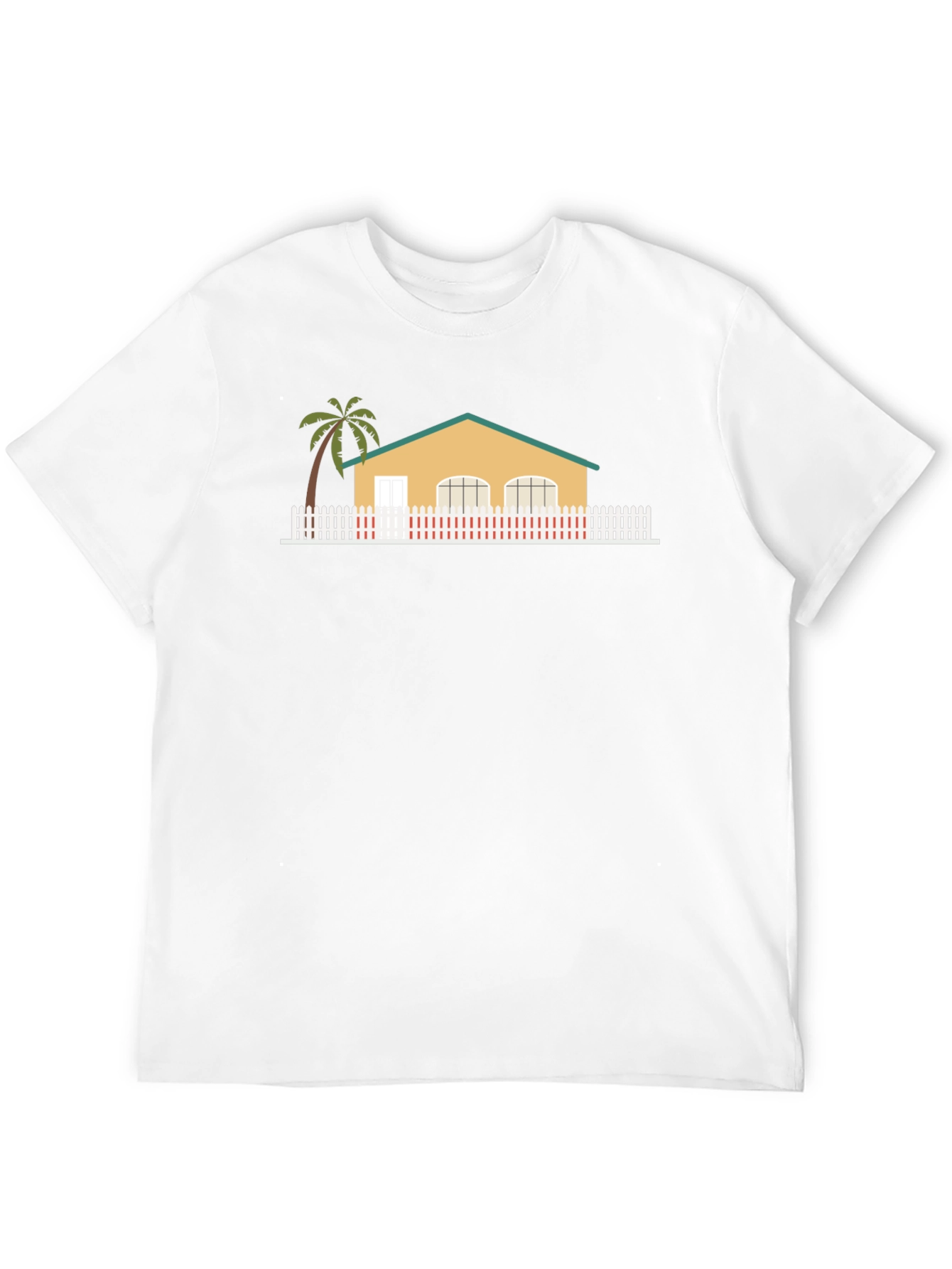 House with Palm Tree Graphic T-Shirt