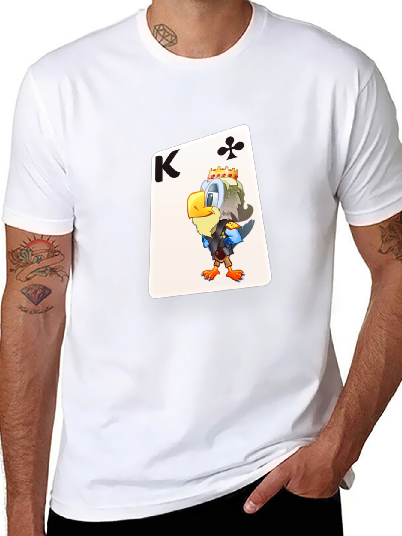 King of Clubs Graphic Tee - Black Cotton T-Shirt
