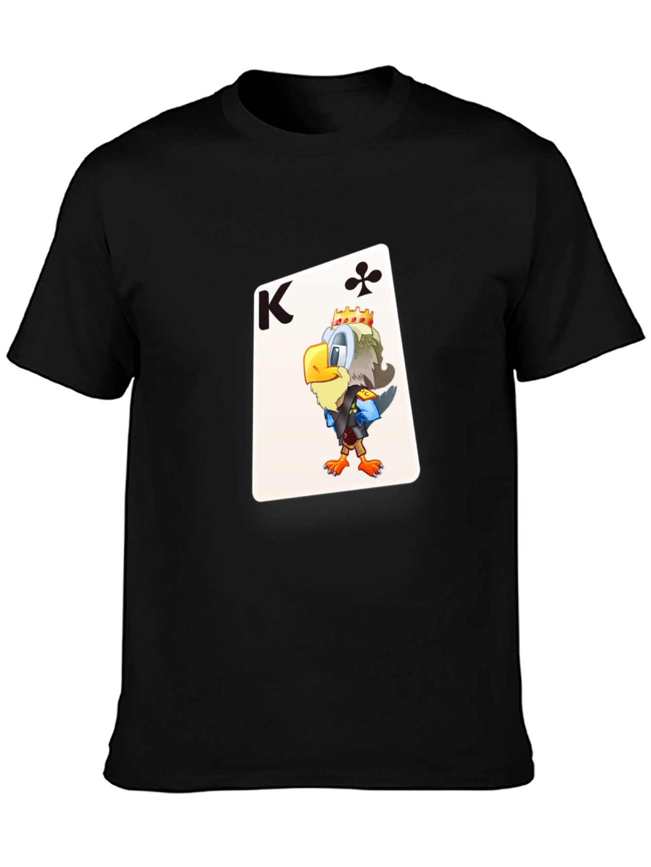 King of Clubs Graphic Tee - Black Cotton T-Shirt