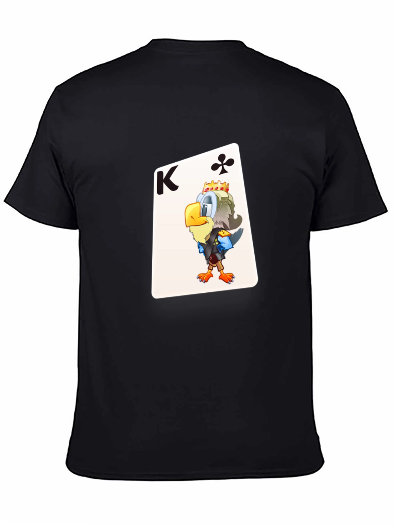 King of Clubs Graphic Tee - Black Cotton T-Shirt