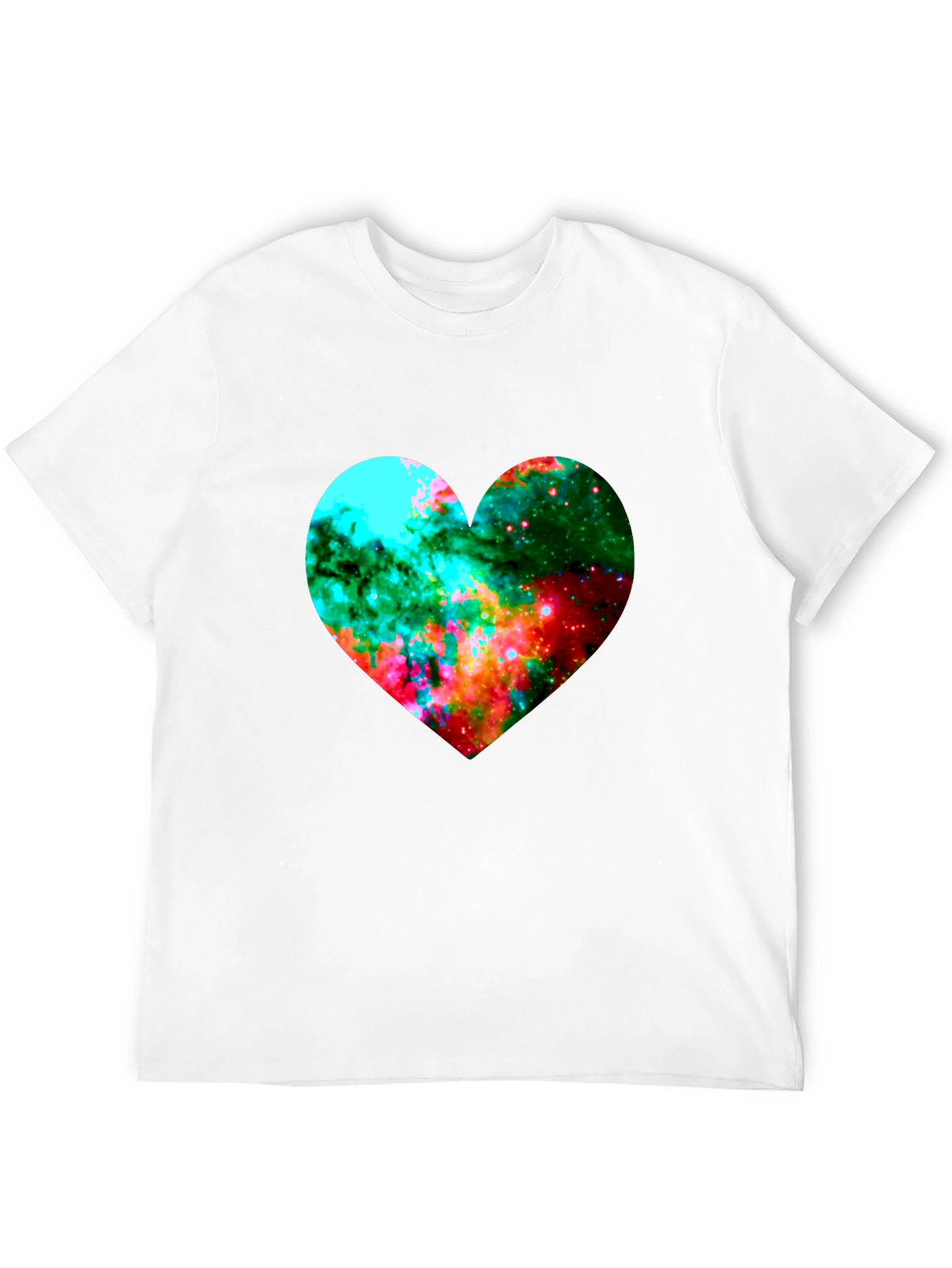 Galaxy Heart Graphic Black T-Shirt