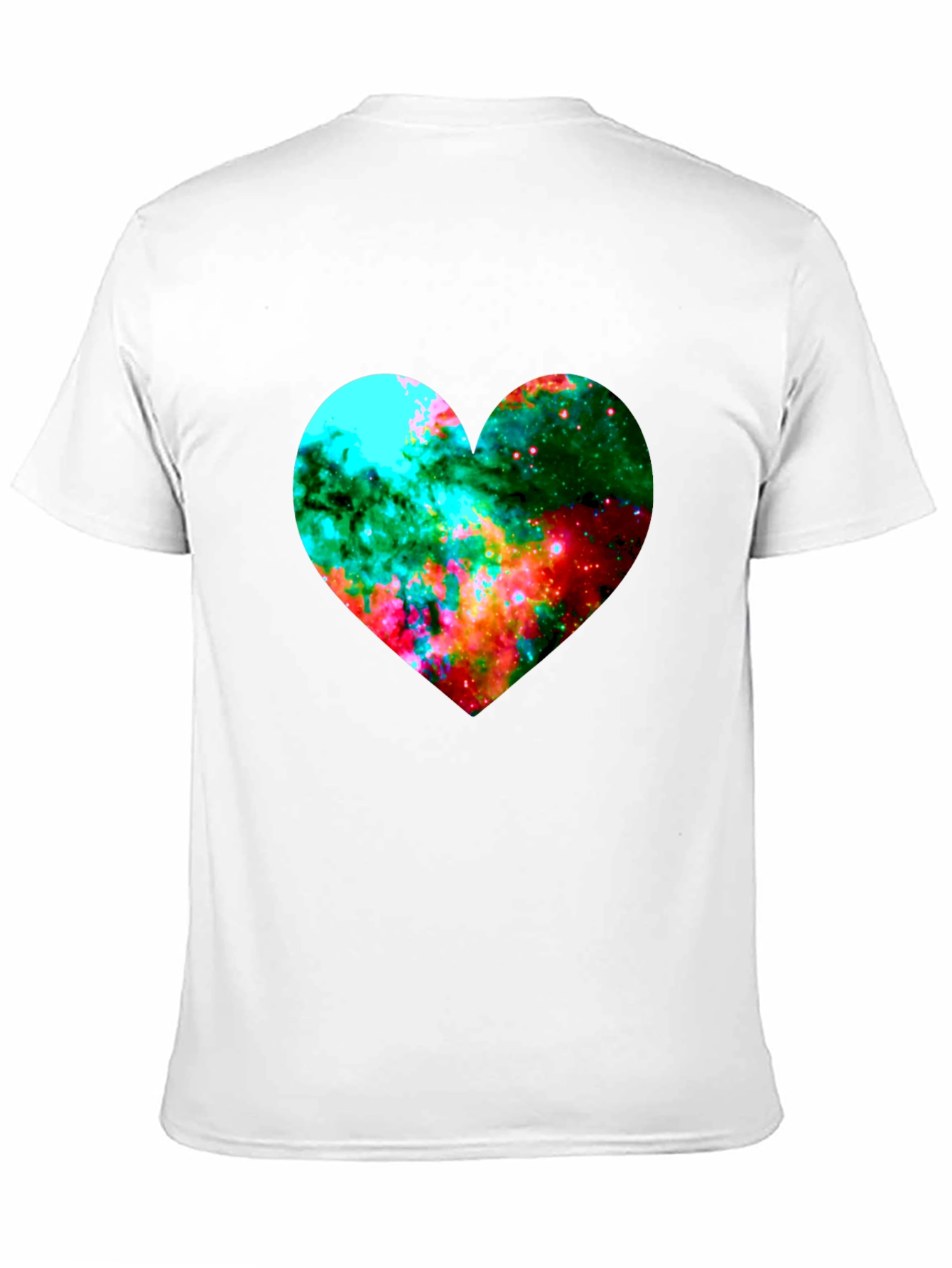 Galaxy Heart Graphic Black T-Shirt