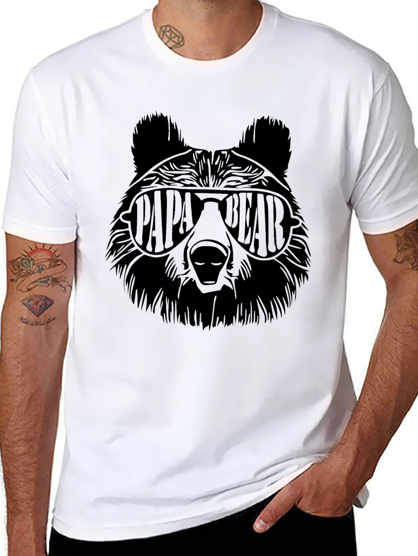 Papa Bear T-Shirt - Cool Dad Gift