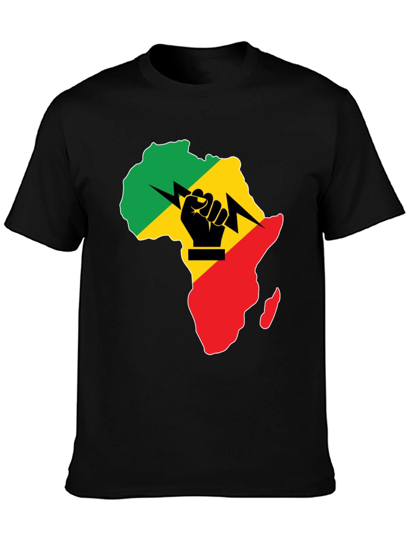 Africa Fist Power T-Shirt - Black Pride