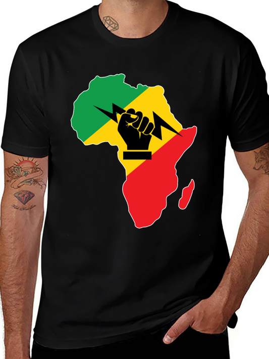 Africa Fist Power T-Shirt - Black Pride