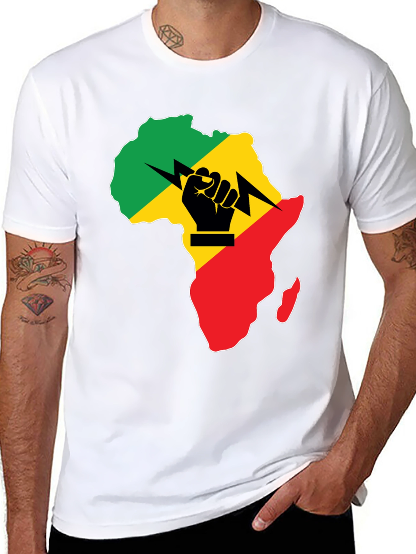 Africa Fist Power T-Shirt - Black Pride