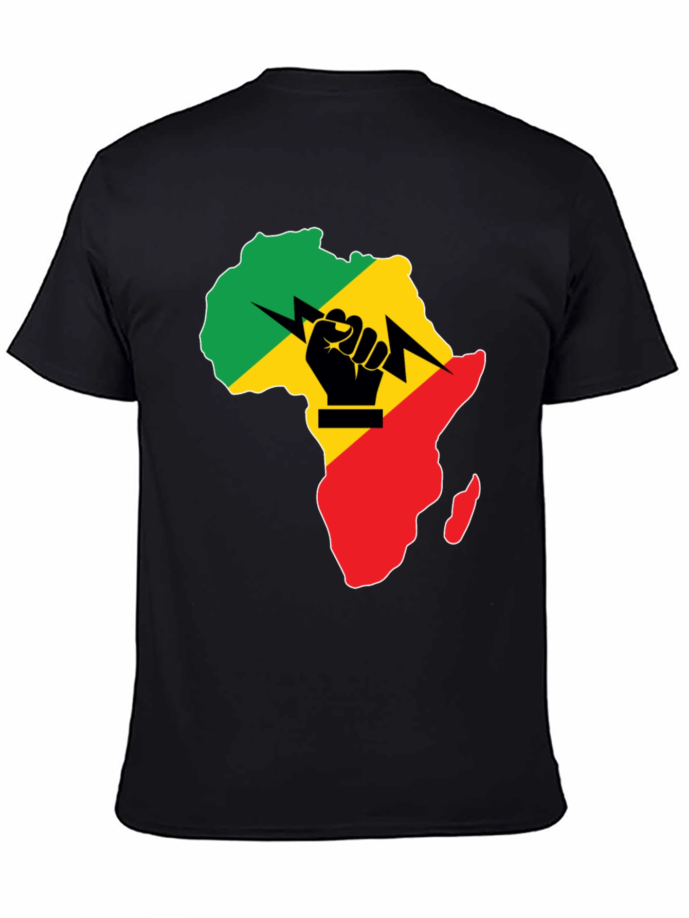 Africa Fist Power T-Shirt - Black Pride