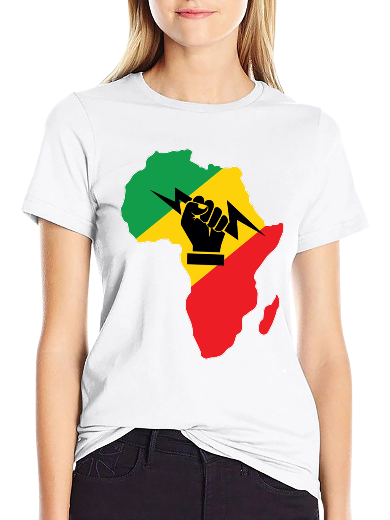 Africa Fist Power T-Shirt - Black Pride