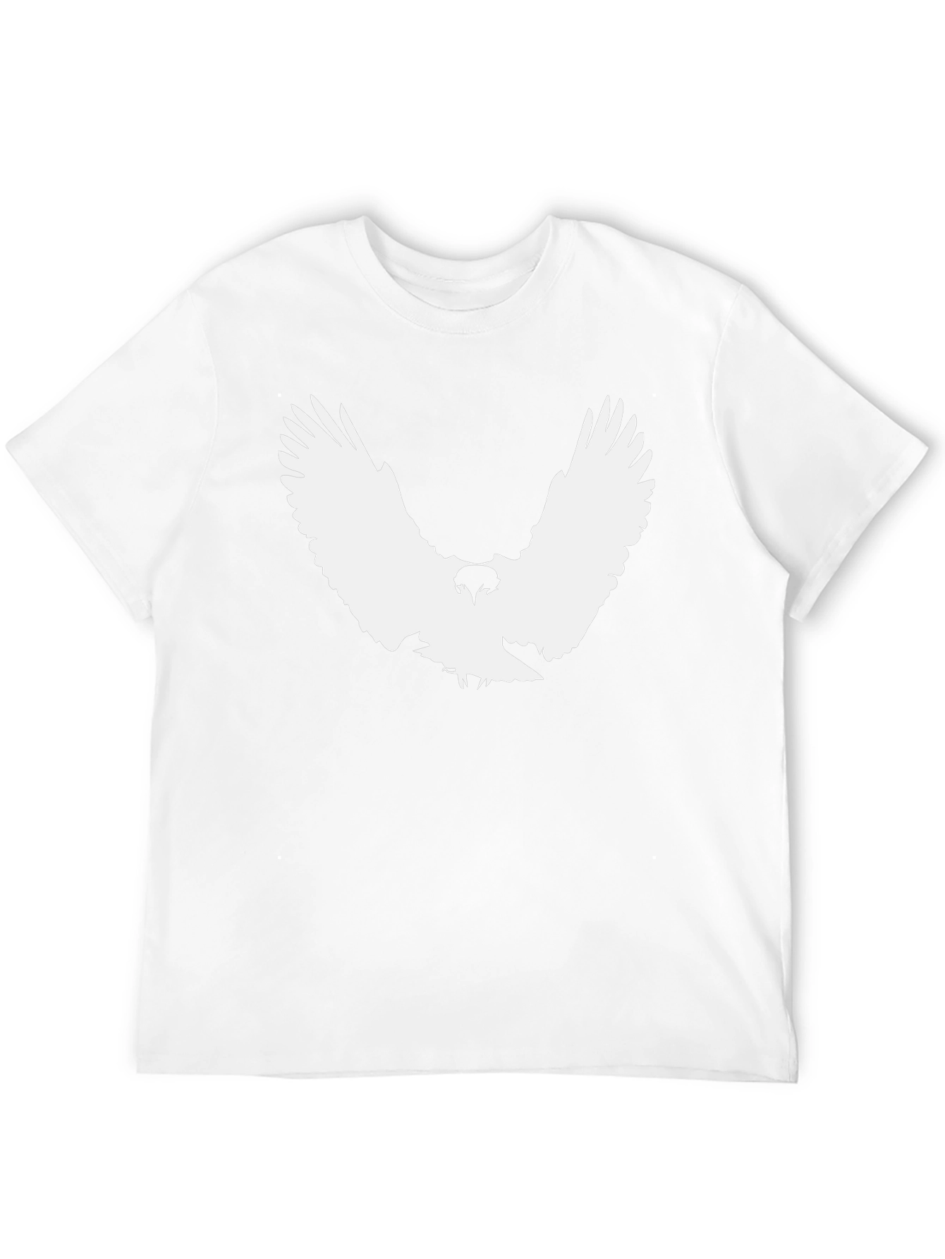 Black T-Shirt with White Eagle Graphic