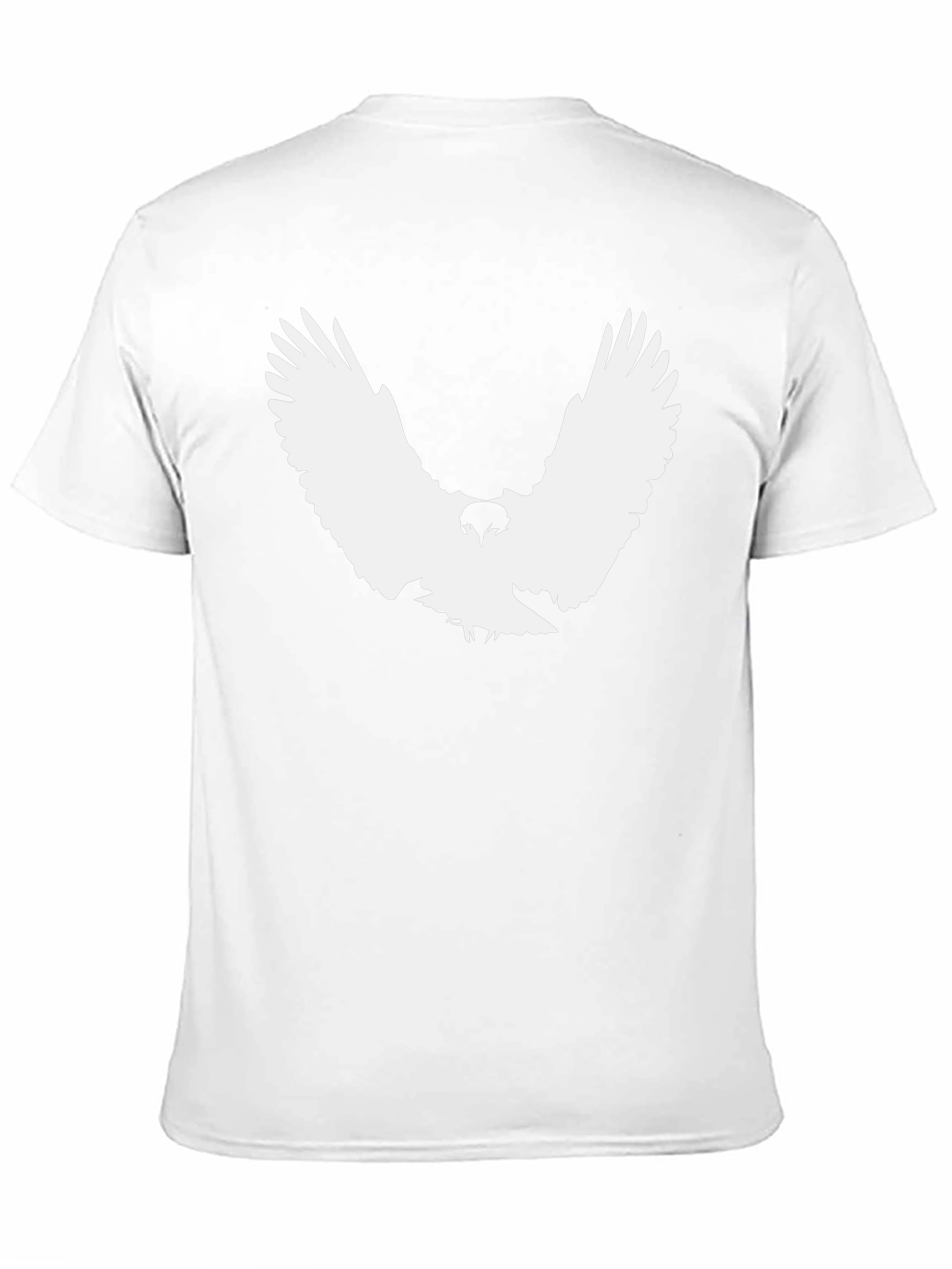 Black T-Shirt with White Eagle Graphic