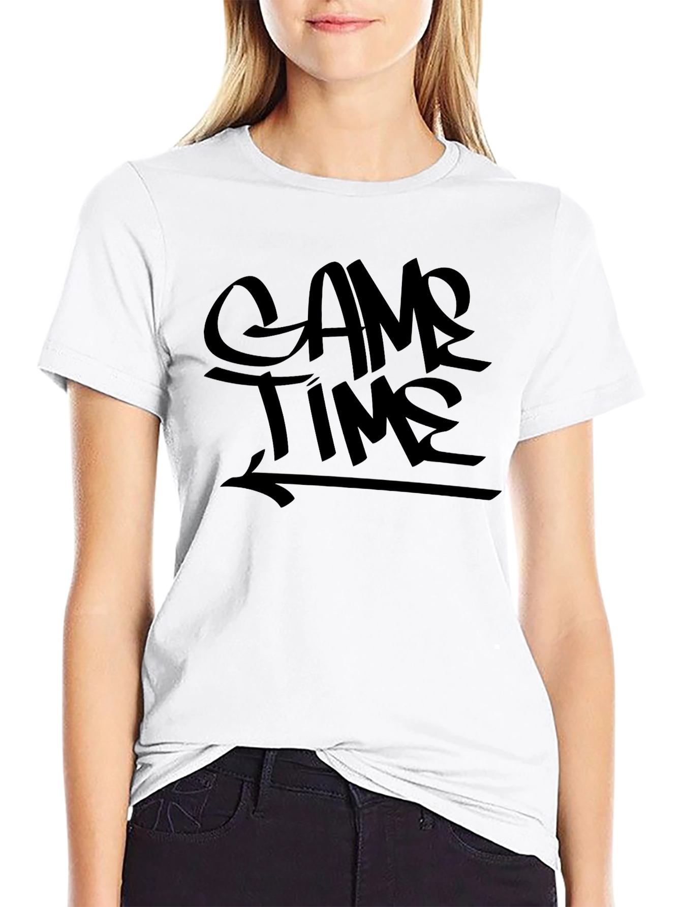 Game Time Black Graphic T-Shirt
