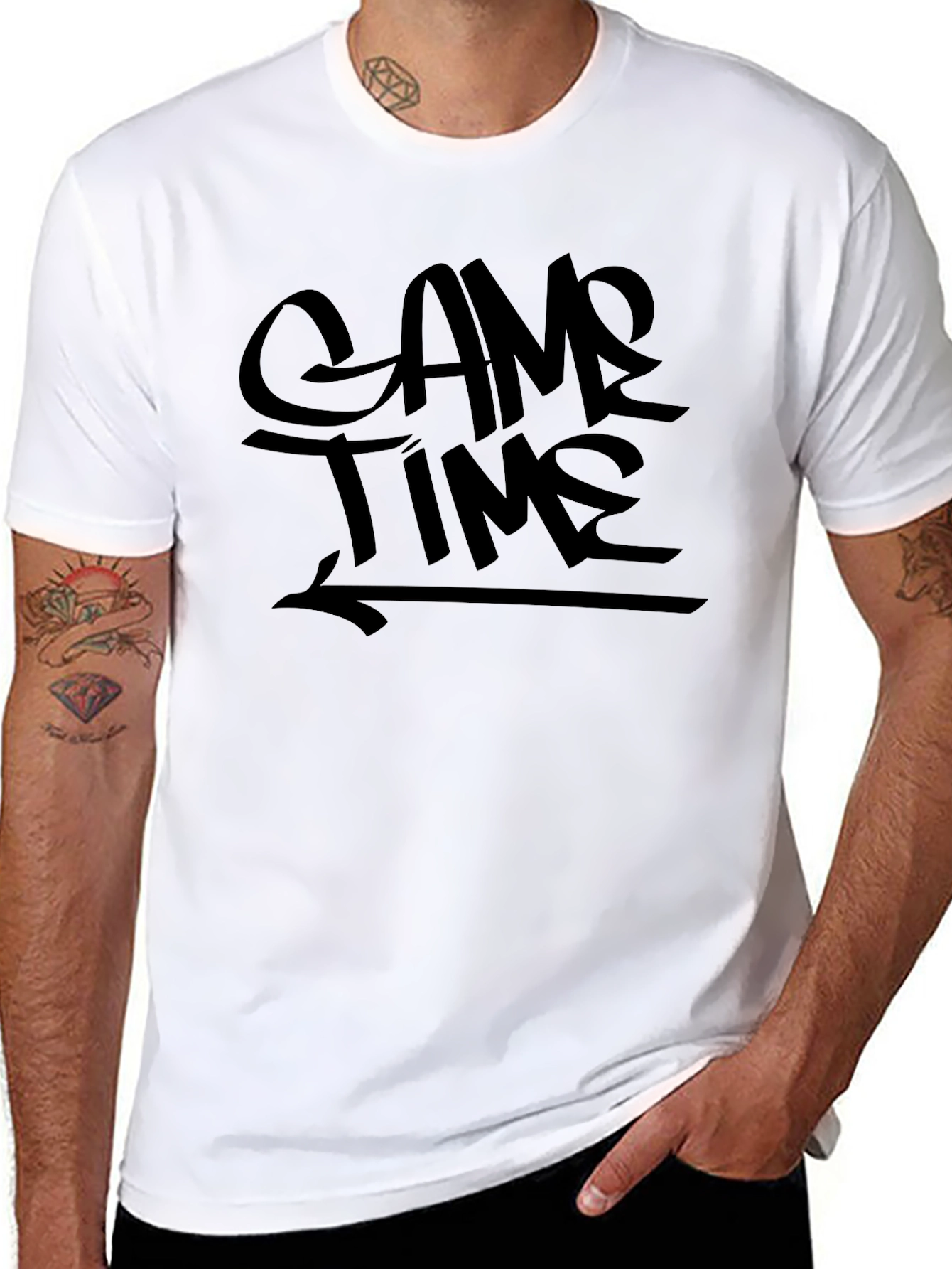 Game Time Black Graphic T-Shirt