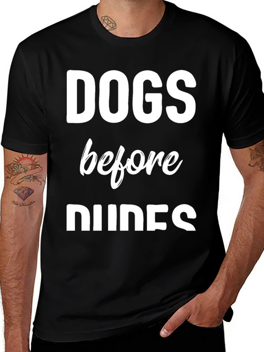 Dogs Before Dudes Graphic Tee - Black