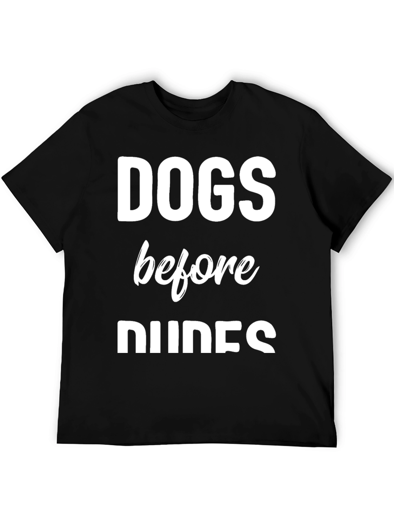 Dogs Before Dudes Graphic Tee - Black