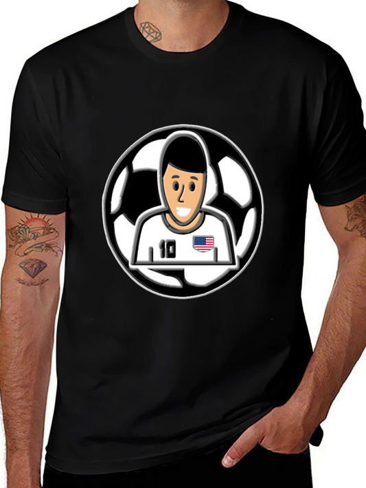 Soccer Star Graphic T-Shirt - Black