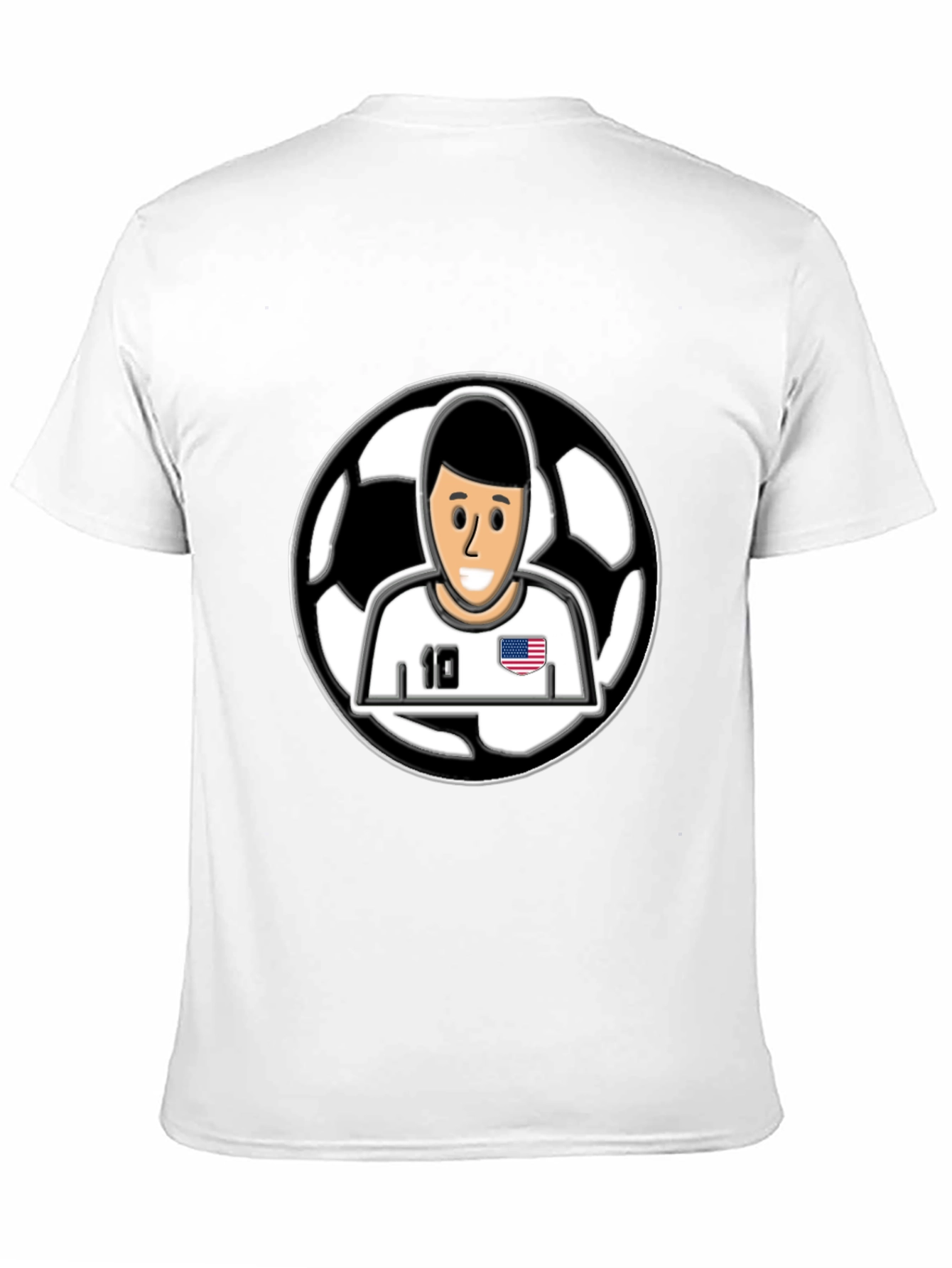 Soccer Star Graphic T-Shirt - Black