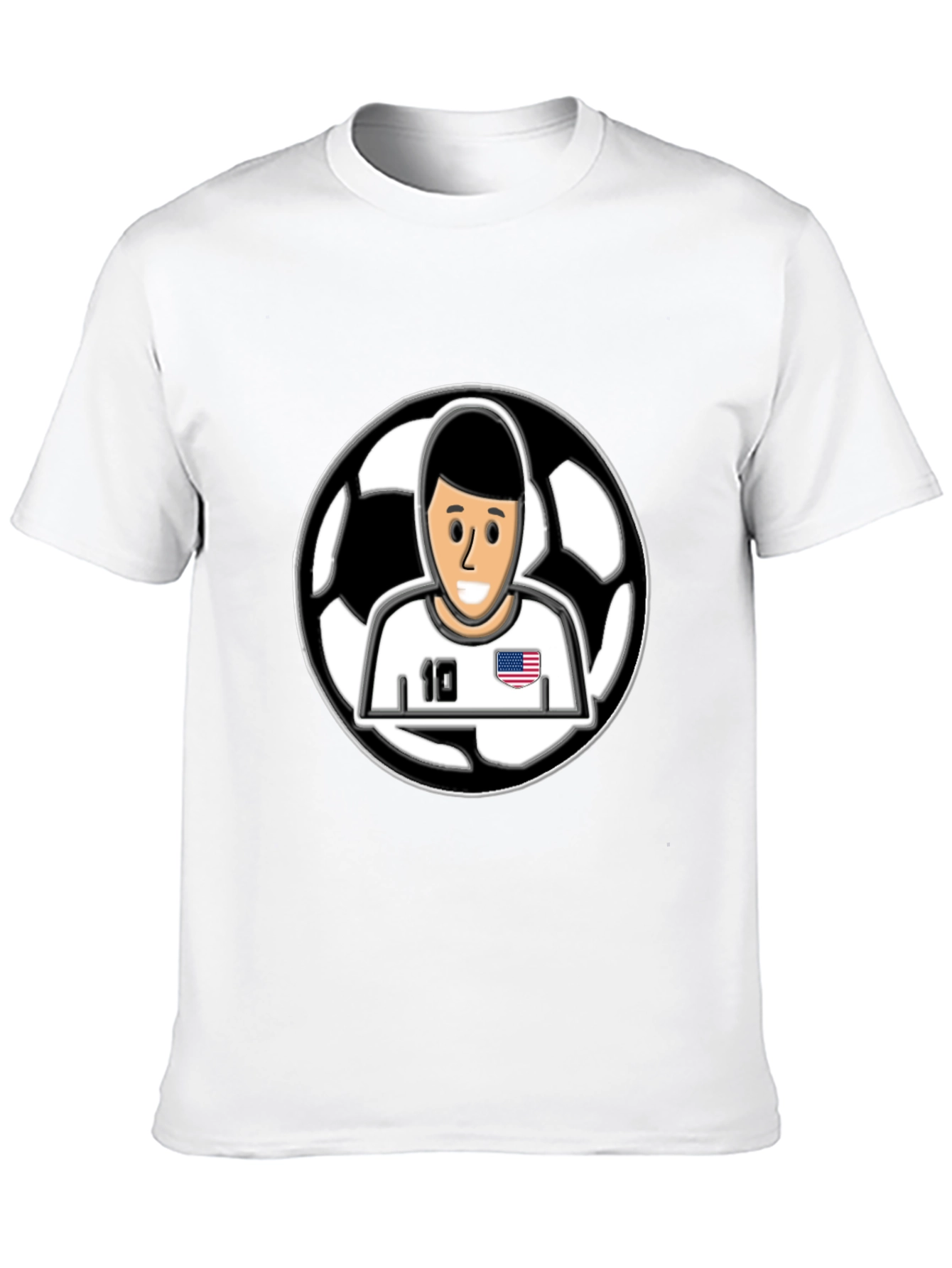 Soccer Star Graphic T-Shirt - Black