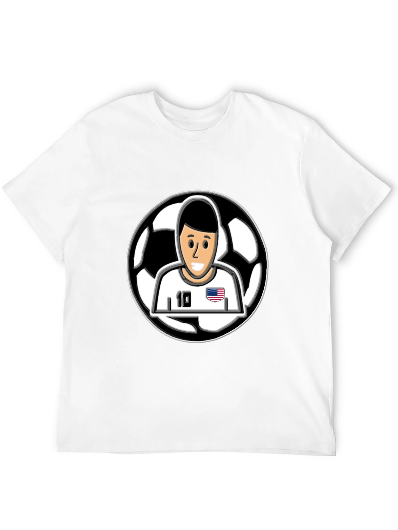 Soccer Star Graphic T-Shirt - Black