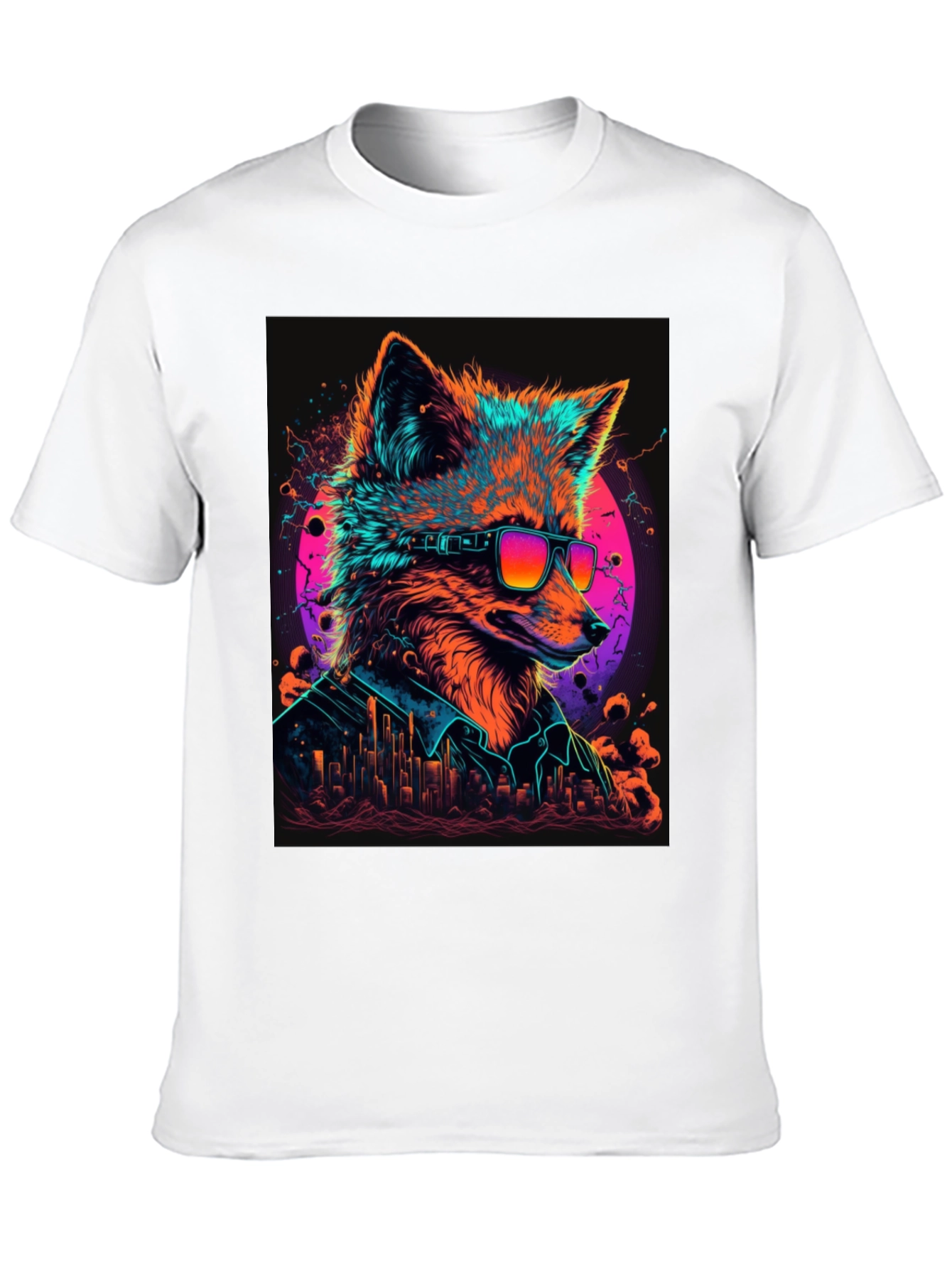 Cool Fox Graphic T-Shirt - Mens Black Tee