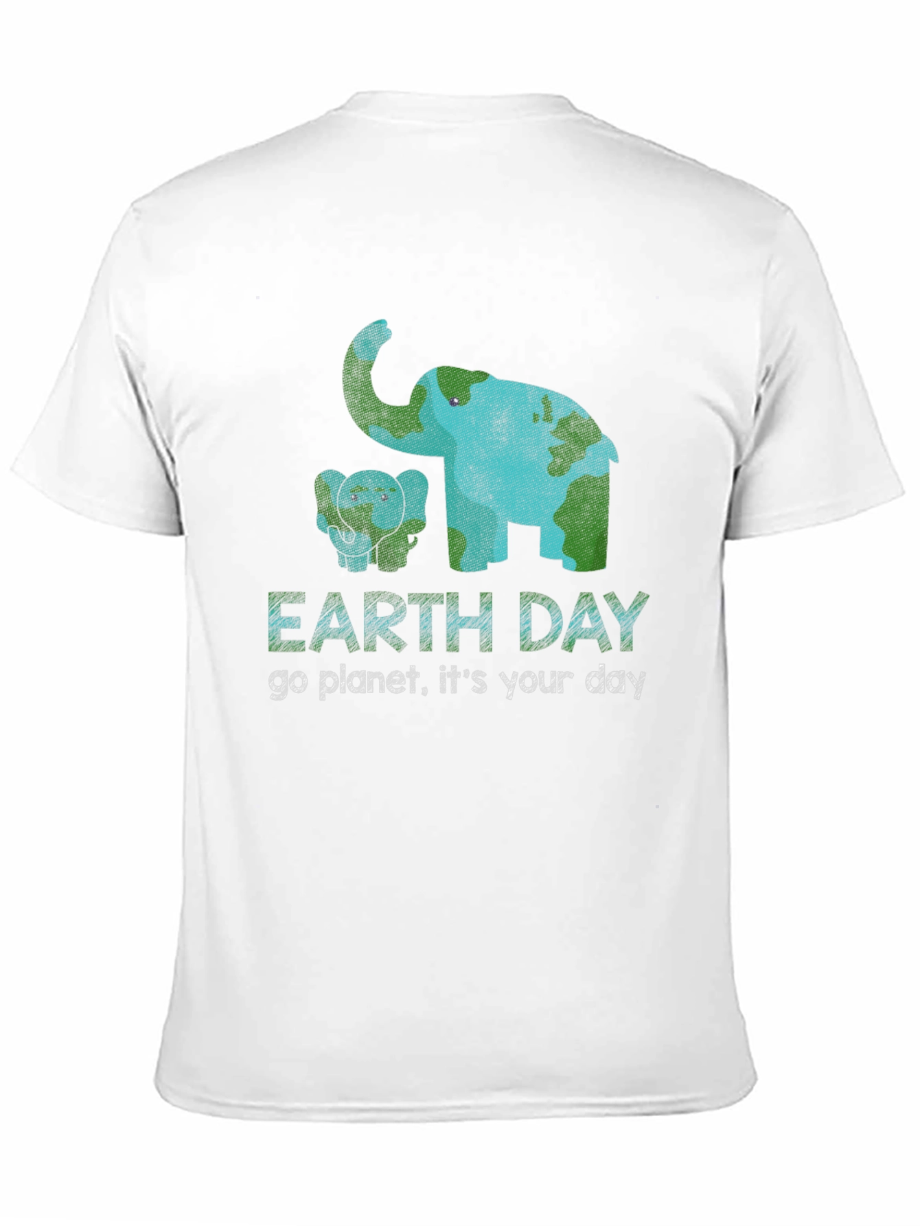 Earth Day Elephant Graphic T-Shirt - Go Planet!