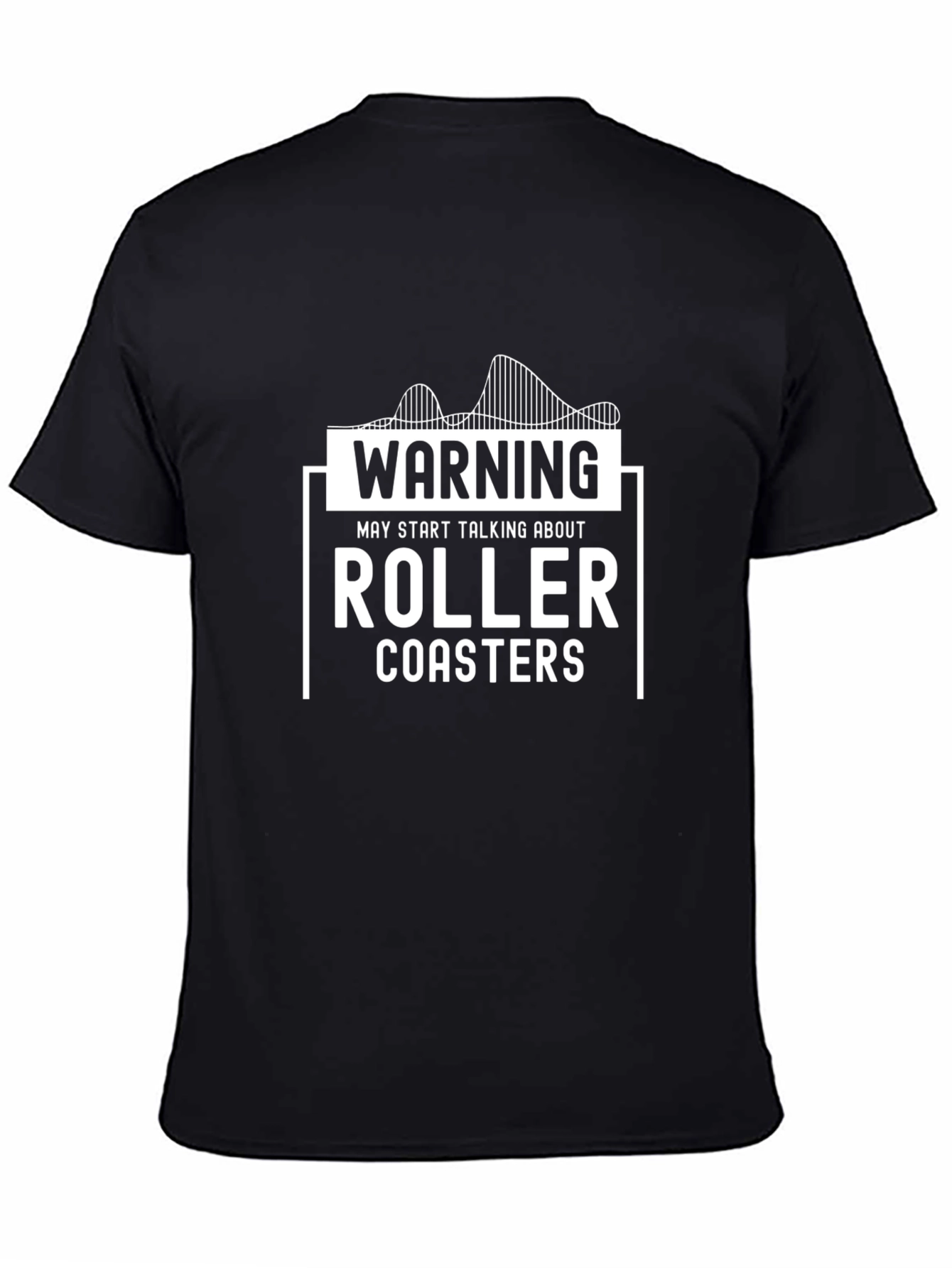 Warning Roller Coasters Graphic T-Shirt