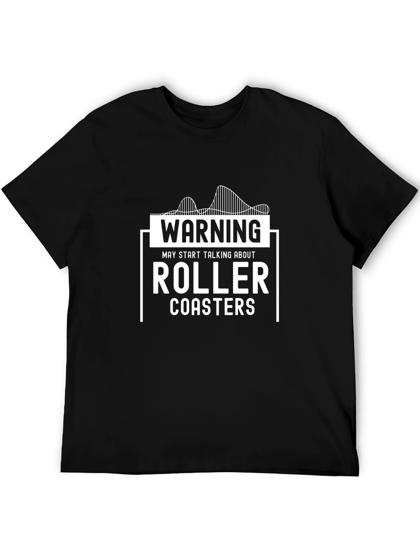 Warning Roller Coasters Graphic T-Shirt