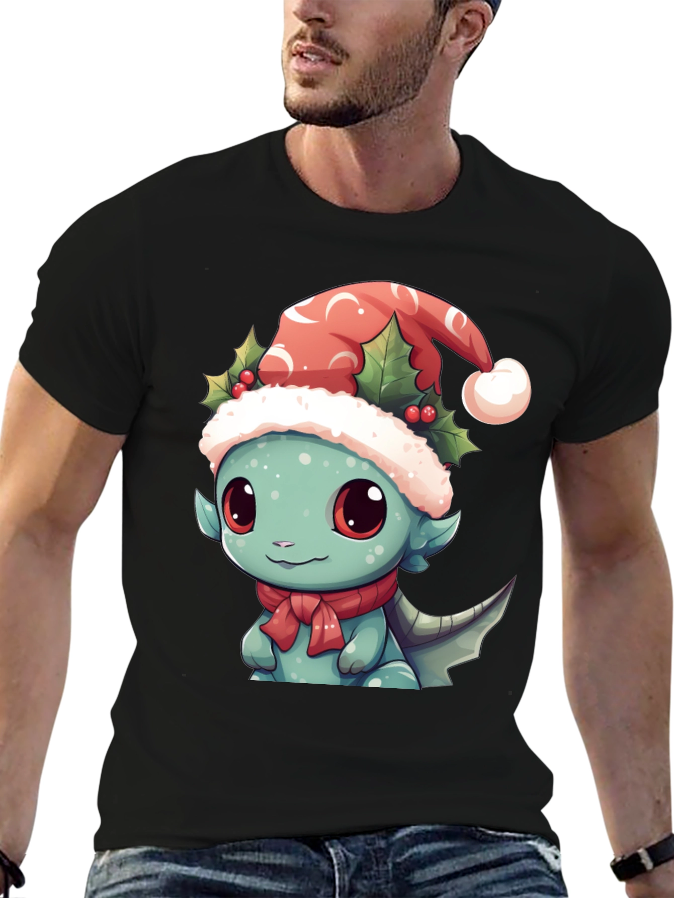 Christmas Dragon T-Shirt - Festive Holiday Apparel