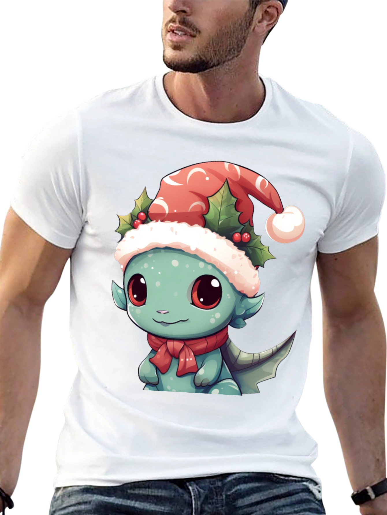Christmas Dragon T-Shirt - Festive Holiday Apparel