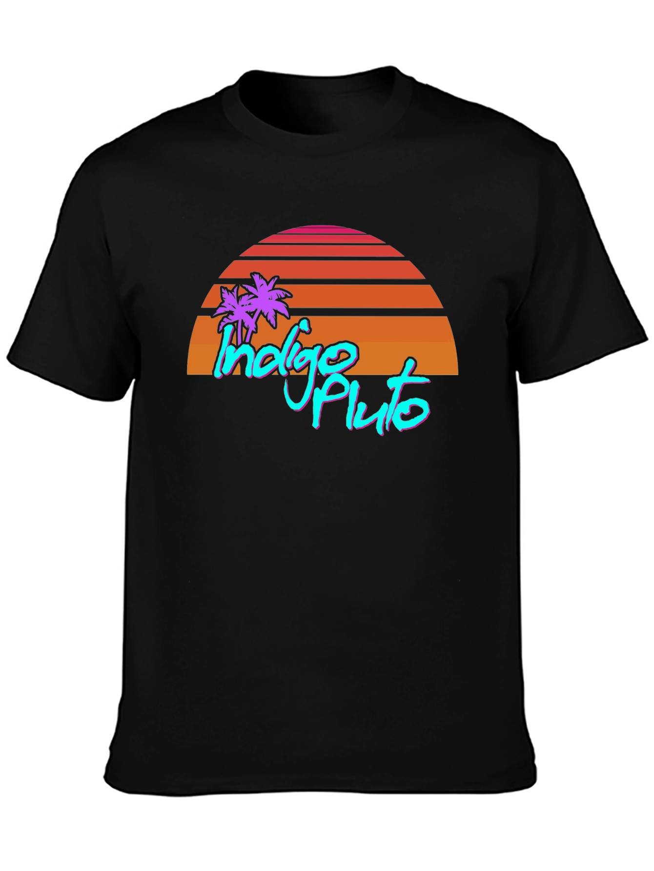 Indigo Pluto Retro Graphic T-Shirt