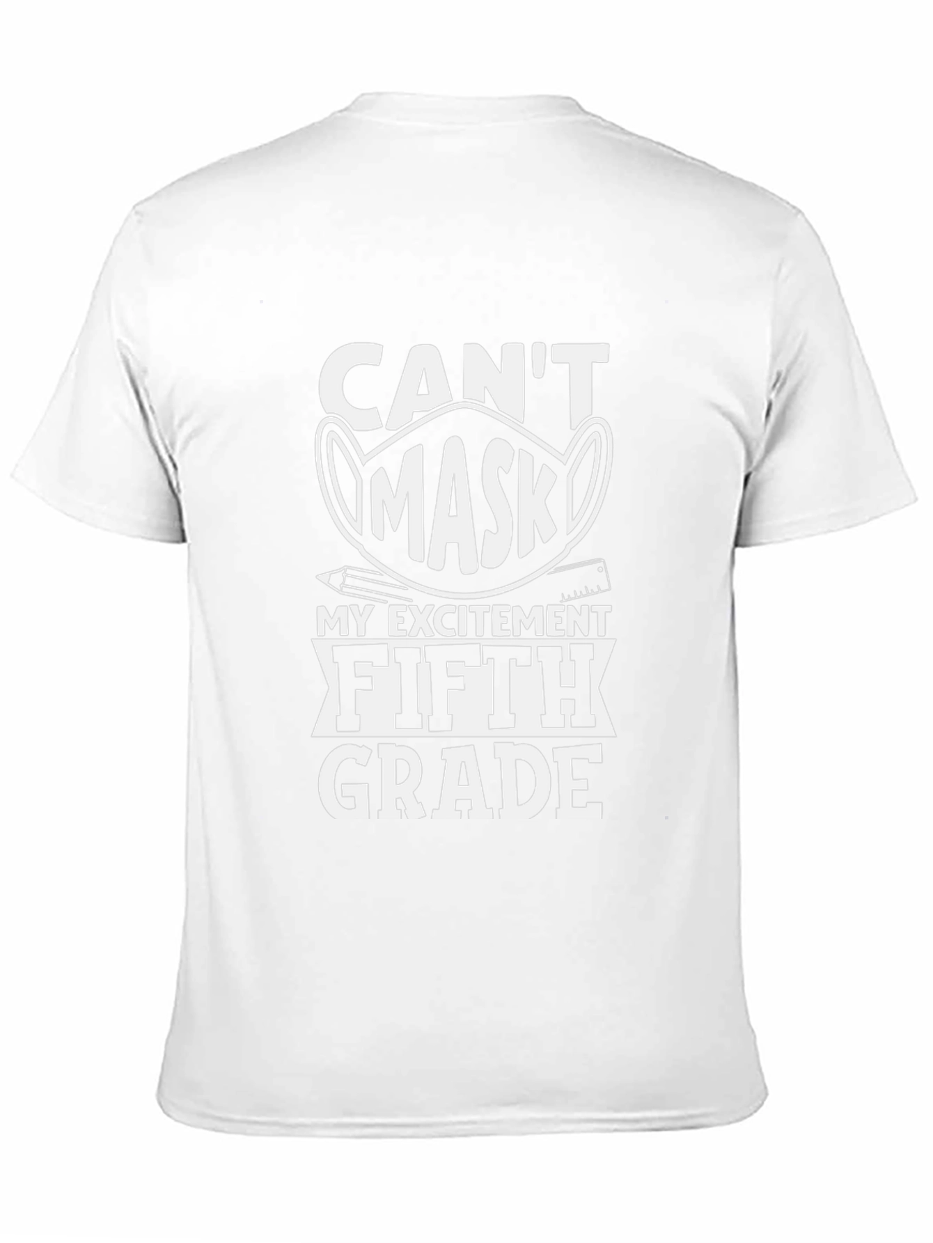 Cant Mask My Excitement Fifth Grade Black T-Shirt